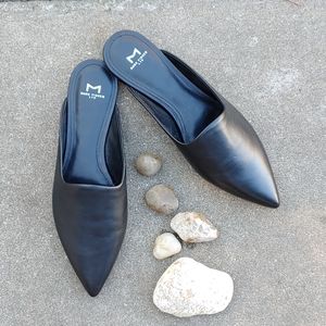 NIB Marc Fisher backless mule flats black 7.5